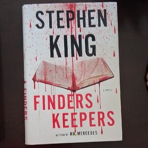 Stephen King "Finders Keepers" Hardcover Book - White & Red Cover
